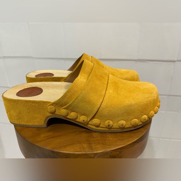 NWOB CHLOE “Joy” Suede Clogs Slides Shoes - Size 36 - Picture 6 of 14